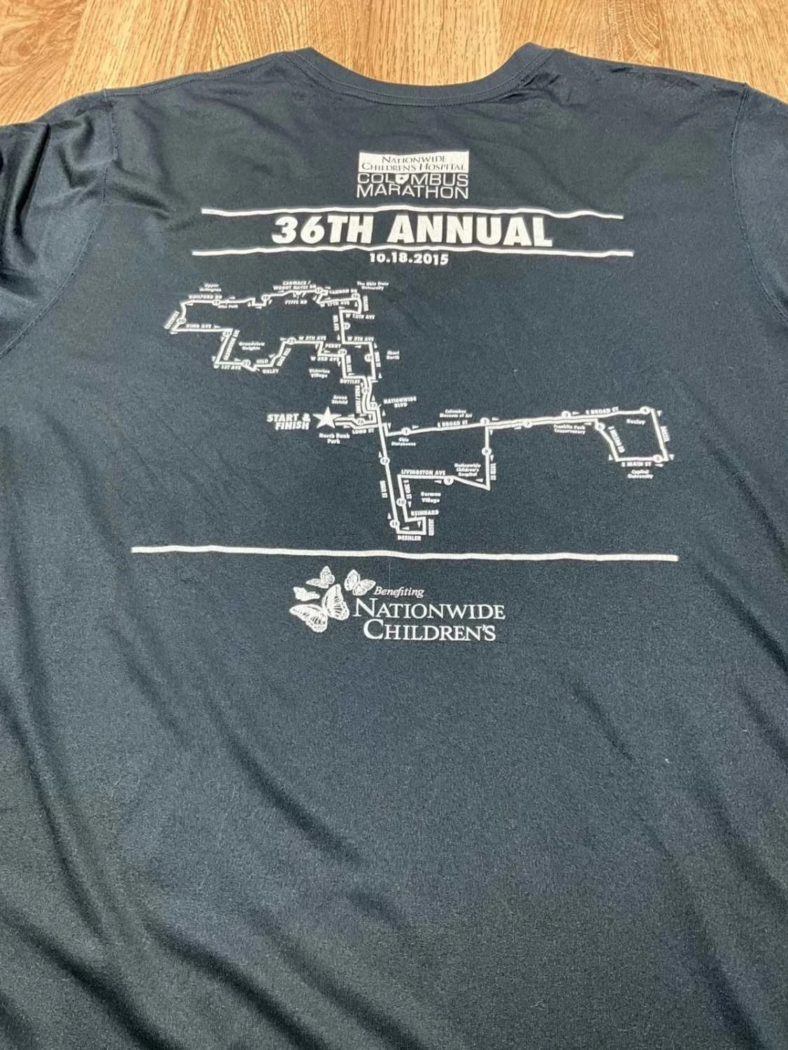T-shirt Nike Dri-Fit Columbus Marathon Homme L Vintage Noir – photo 8